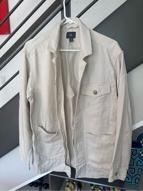 H&M Men's Light Beige Military Field Jacket with coordinating sweater